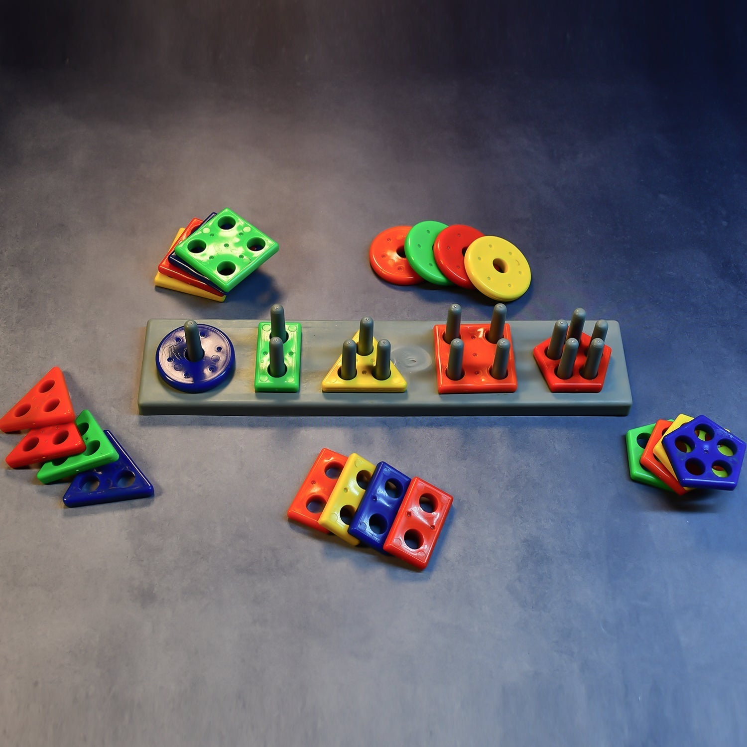 Geometric brick set with box for educational play Geometric brick set with box for educational play